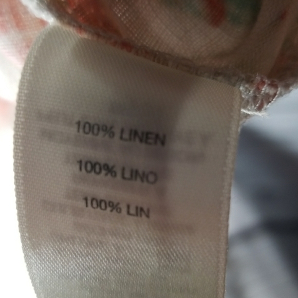 Chico's button down patterned short sleeve blouse - Picture 6 of 8